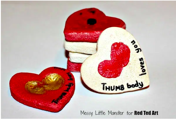 thumbprint hearts craft idea